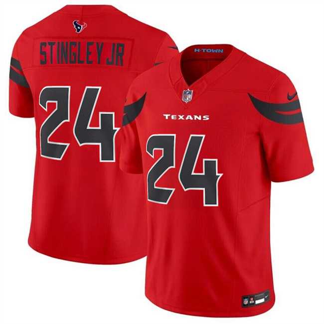 Youth Houston Texans #24 Derek Stingley Jr. Red 2024 Alternate F.U.S.E Vapor Stitched Jersey Dzhi->youth nfl jersey->Youth Jersey